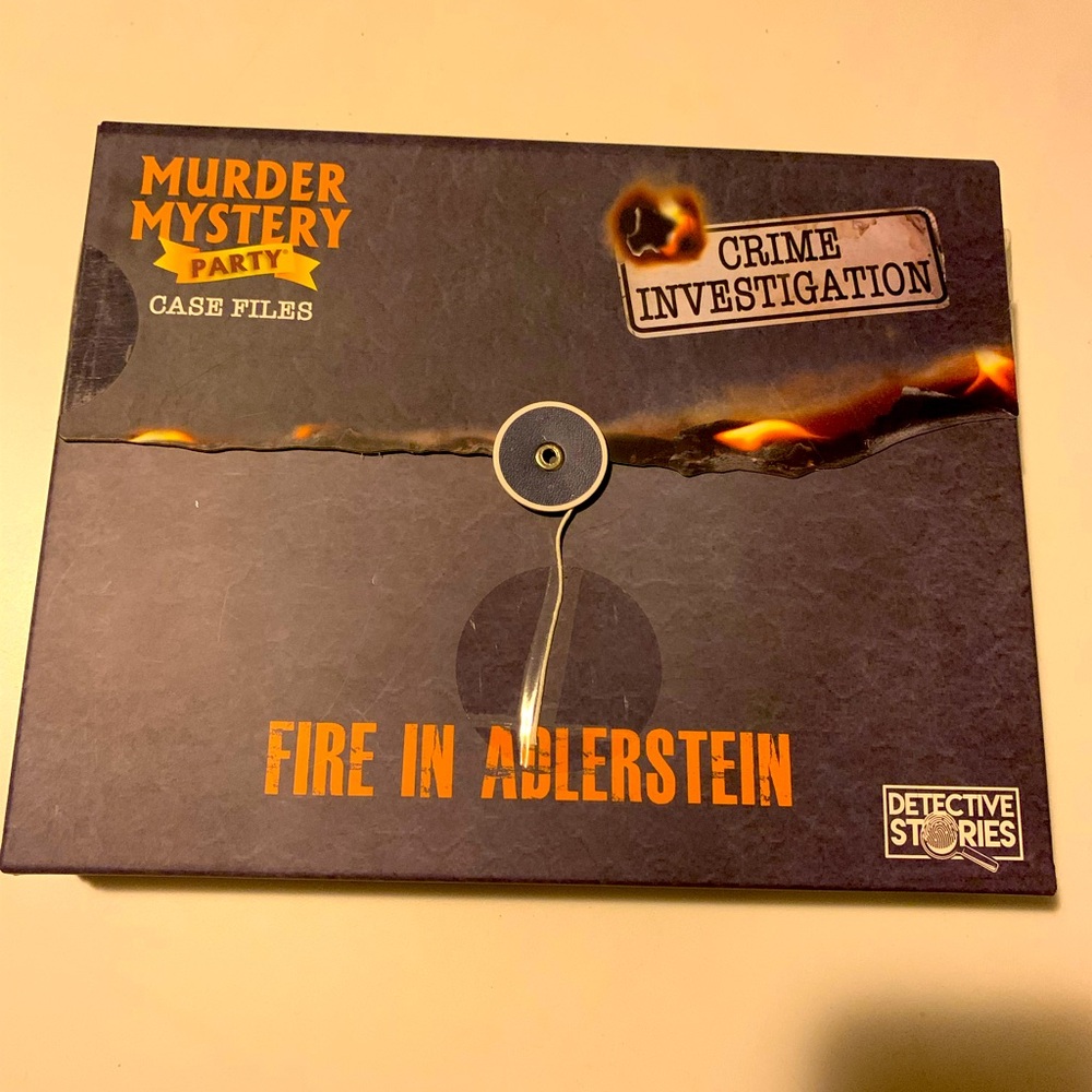 Murder Mystery Party Case Files:Fire in Adlerstein 2020 sealed University Games